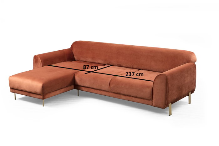 Atelier Del Sofa Sofá-Cama de Esquina Image Corner Left Cinnamon Atelier Del Sofa Sofá-Cama de Esquina Image Corner Left Cinnamon